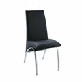 Homeroots 17 x 24 x 38 in. Black Metal Side Chair, Set of 2 374174